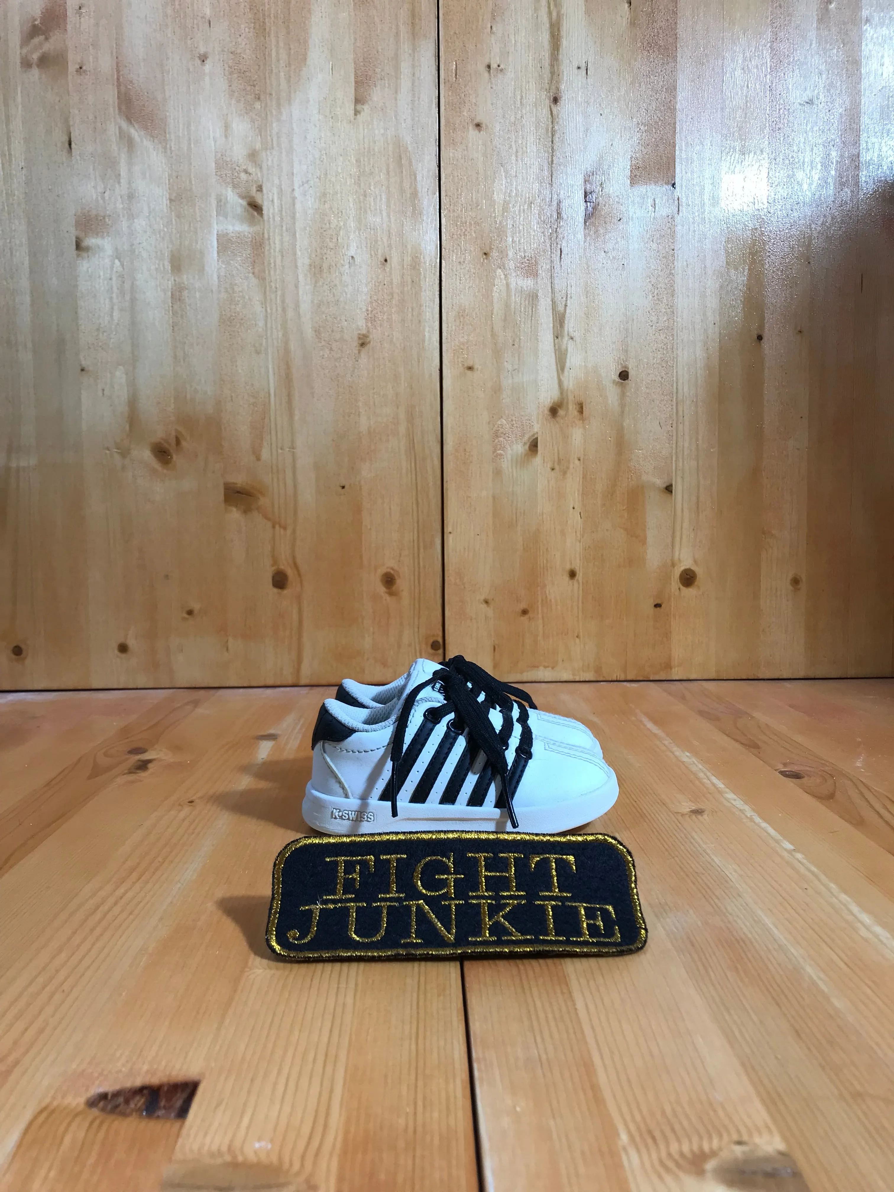 K-SWISS KAYSWISS CLASSIC VN Infant Baby Size 6 Leather Shoes Sneakers White Black 23643-138