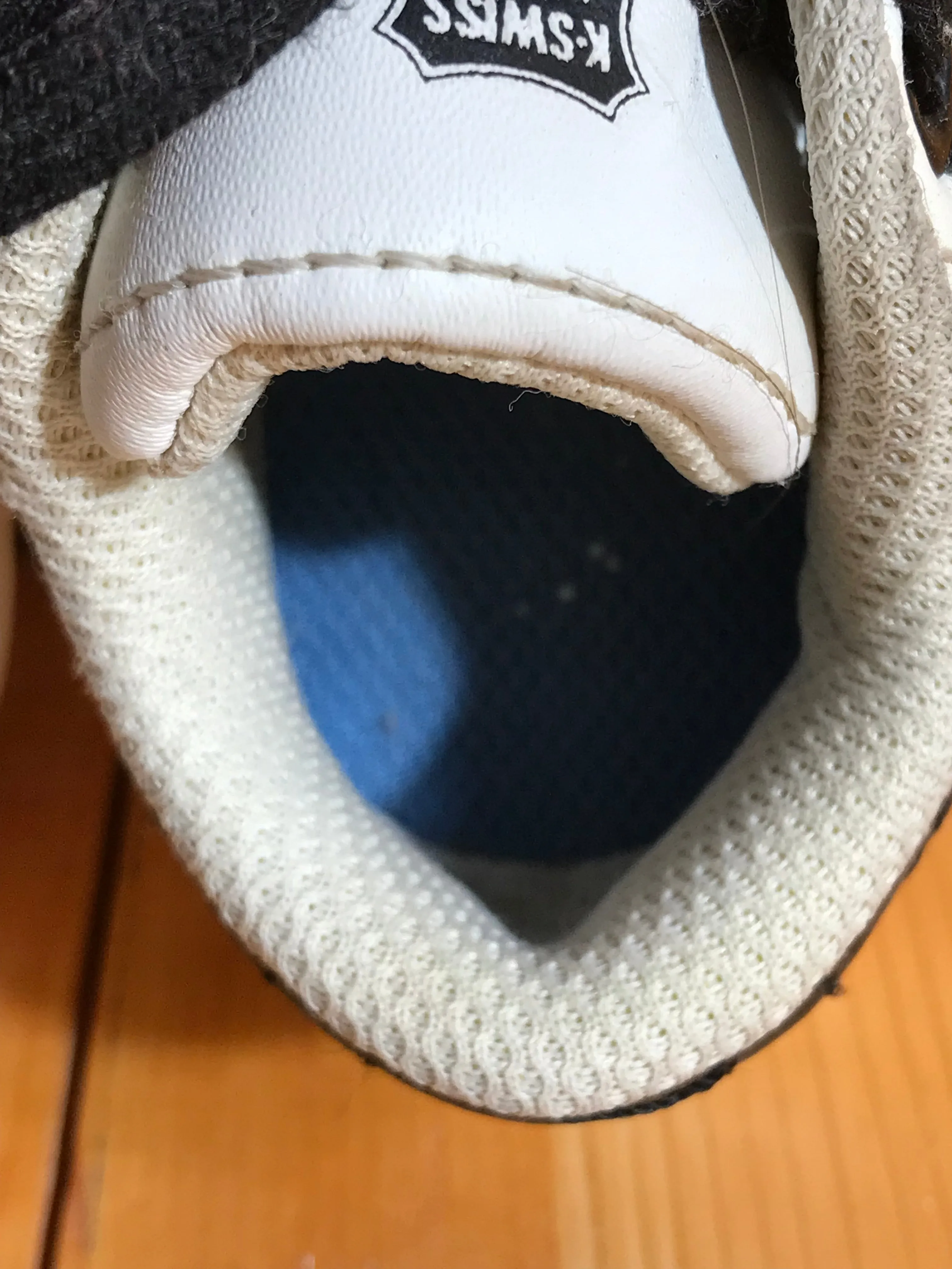K-SWISS KAYSWISS CLASSIC VN Infant Baby Size 6 Leather Shoes Sneakers White Black 23643-138