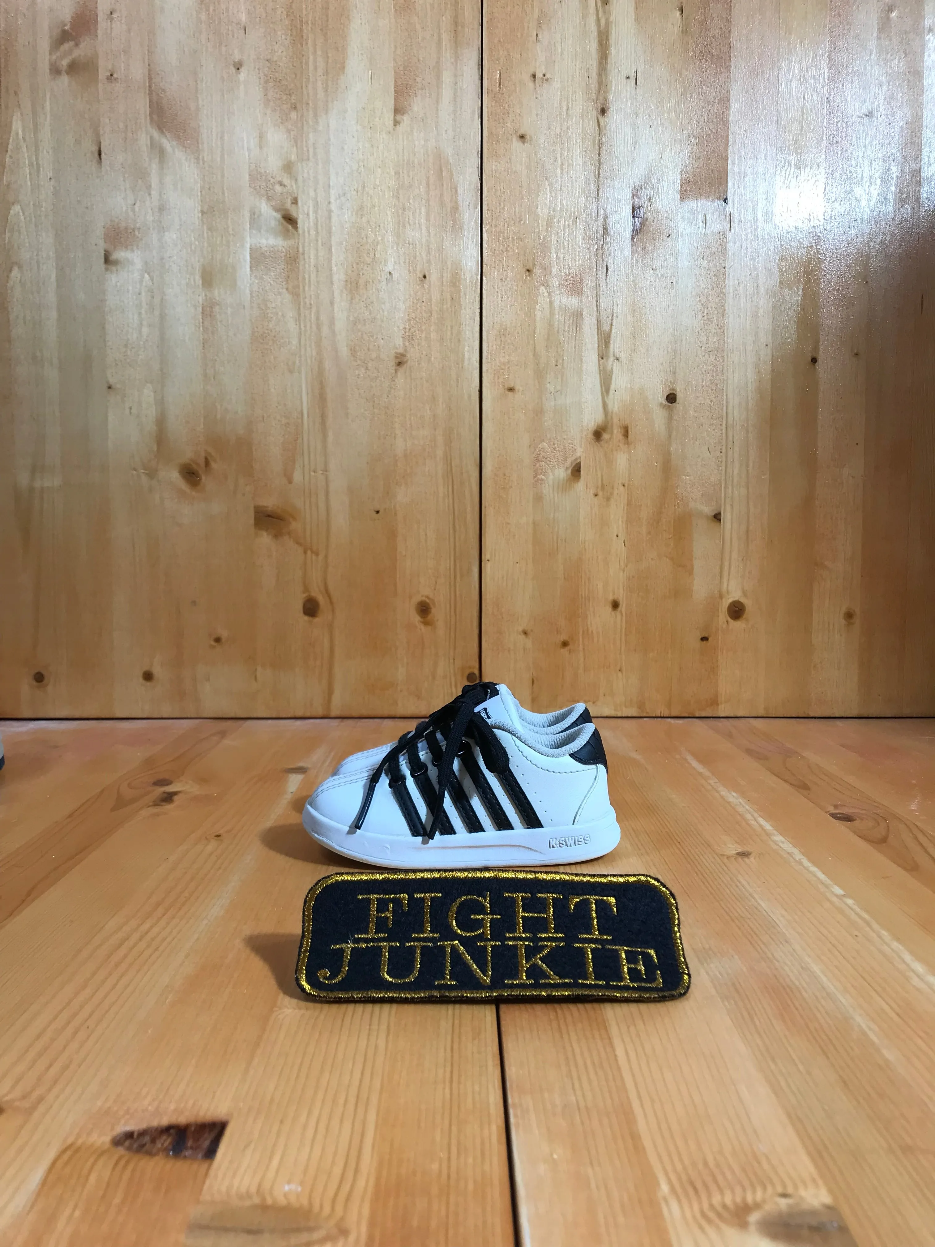 K-SWISS KAYSWISS CLASSIC VN Infant Baby Size 6 Leather Shoes Sneakers White Black 23643-138
